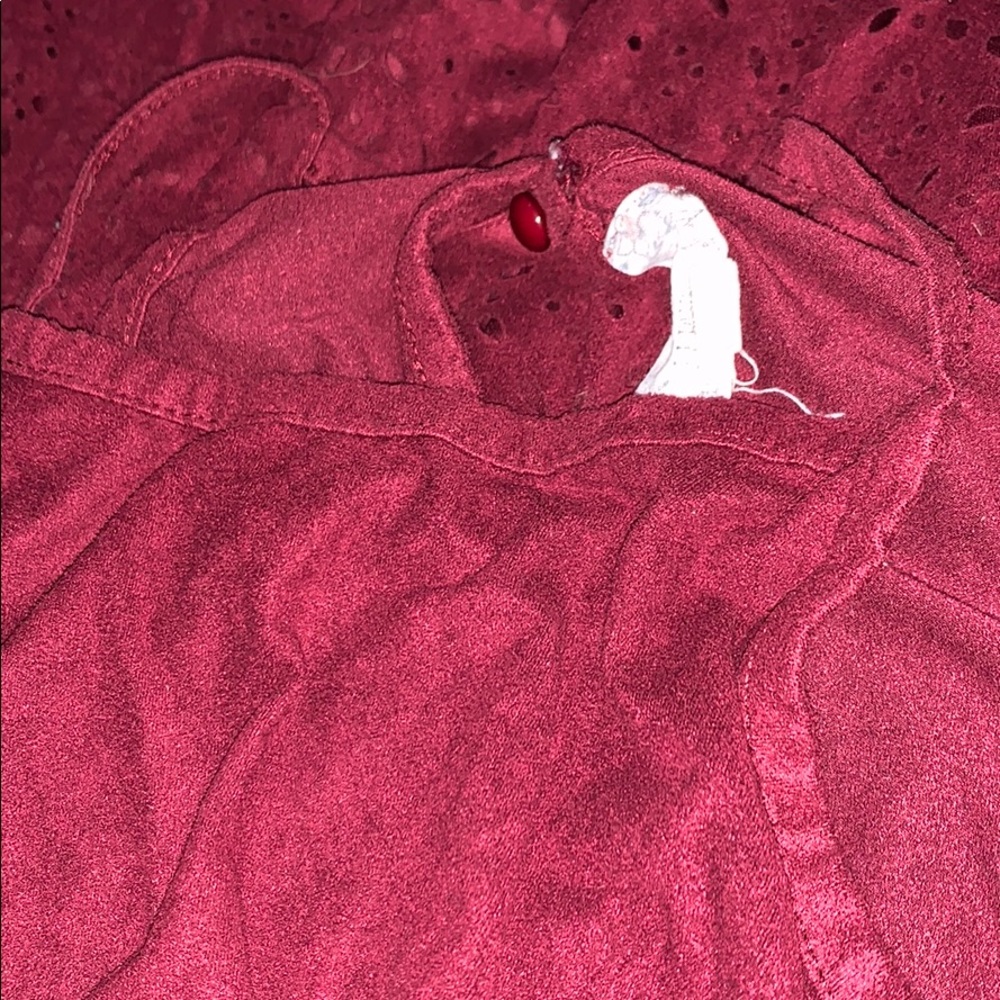 Burgundy petite dress, halter top